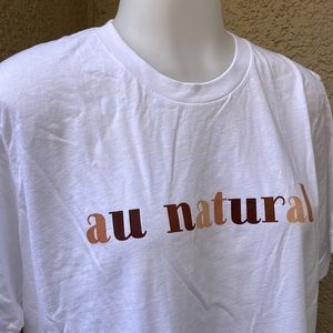 New white/cream “au natural” cotton tee shirt